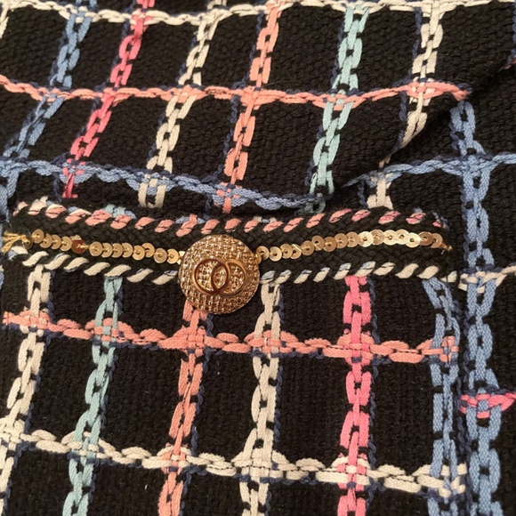 Multicolored Embroidered Tweed Jacket Size S - Picture 5 of 12